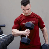 2019 Brand Clothing Fitness T Shirt Men Fashion Tshirt Summer Gyms short Mens T-shirt Cotton Bodybuilding Tops