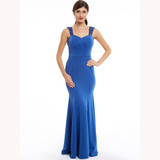 Dressv dark royal blue long evening dress cheap straps mermaid sleeveless wedding party formal dress evening dresses Dressv dark royal blue long evening dress cheap straps mermaid sleeveless wedding party formal dress evening dresses