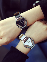 Elegant Quartz Watch Top Brand Leather Women Triangle Dial Watches Ladies Business Wristwatch Relojes Mujer Hot Clock 2018