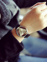 Elegant Quartz Watch Top Brand Leather Women Triangle Dial Watches Ladies Business Wristwatch Relojes Mujer Hot Clock 2018