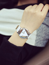 Elegant Quartz Watch Top Brand Leather Women Triangle Dial Watches Ladies Business Wristwatch Relojes Mujer Hot Clock 2018