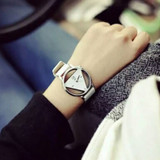 Elegant Quartz Watch Top Brand Leather Women Triangle Dial Watches Ladies Business Wristwatch Relojes Mujer Hot Clock 2018