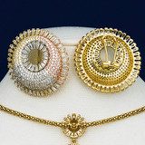 ModemAngel Luxury Sunflower Cubic Zircon Nigerian Necklace Earring Jewelry Sets Women Wedding Indian Dubai Bridal Jewelry Set ModemAngel Luxury Sunflower Cubic Zircon Nigerian Necklace Earring Jewelry Sets Women Wedding Indian Dubai Bridal Jewelry Set