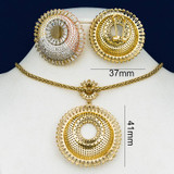 ModemAngel Luxury Sunflower Cubic Zircon Nigerian Necklace Earring Jewelry Sets Women Wedding Indian Dubai Bridal Jewelry Set ModemAngel Luxury Sunflower Cubic Zircon Nigerian Necklace Earring Jewelry Sets Women Wedding Indian Dubai Bridal Jewelry Set