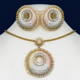 ModemAngel Luxury Sunflower Cubic Zircon Nigerian Necklace Earring Jewelry Sets Women Wedding Indian Dubai Bridal Jewelry Set ModemAngel Luxury Sunflower Cubic Zircon Nigerian Necklace Earring Jewelry Sets Women Wedding Indian Dubai Bridal Jewelry Set