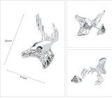 SAVOYSHI Silver Deer Shape Lapel Pin Brooches Pins Fine Gift for Mens Brooches Collar Party Engagement Brand DIY Jewelry Design