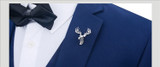 SAVOYSHI Silver Deer Shape Lapel Pin Brooches Pins Fine Gift for Mens Brooches Collar Party Engagement Brand DIY Jewelry Design