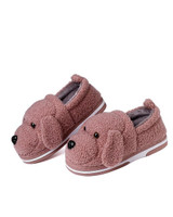 YMECHIC Large Size 2019 Home Winter Flat Woman Shoes Womens Slippers Indoor Cartoon Dog Cute Mules Family Bedroom Furry Slippers