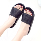 Rhinestone Women Slippers Flip Flops Summer Slides Women Shoes Crystal Diamond Bling Beach Slides Sandals Casual Shoes Slip On