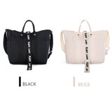 Fashion Women Shopping Bag Japan Style Ladies Canvas Letter Shopping bags Totes Beach Bags Girls School bags