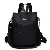Female anti-theft backpack fashion solid multi-function large capacity school bag shoulder bag