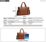 Famous Designer JEEP BULUO Brands Men Business Briefcase PU Leather Shoulder Bags For 13 Inch Laptop Bag big Travel Handbag 6013