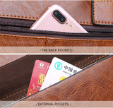 Famous Designer JEEP BULUO Brands Men Business Briefcase PU Leather Shoulder Bags For 13 Inch Laptop Bag big Travel Handbag 6013