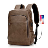 USB Charge Men Backpack Business Bag for 15.6" Laptop Travel Backpacks Large Capacity School College Zipper Male Backpack Solid