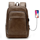 USB Charge Men Backpack Business Bag for 15.6" Laptop Travel Backpacks Large Capacity School College Zipper Male Backpack Solid