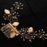 19 Stykle Wedding Hair Combs Bride Head Ornaments Pearl Headdress Hair Accessories Bridal Rhinestone Weave Women's Jewelry