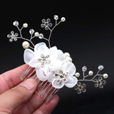 19 Stykle Wedding Hair Combs Bride Head Ornaments Pearl Headdress Hair Accessories Bridal Rhinestone Weave Women's Jewelry