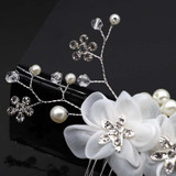 19 Stykle Wedding Hair Combs Bride Head Ornaments Pearl Headdress Hair Accessories Bridal Rhinestone Weave Women's Jewelry