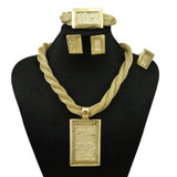 gold fine jewelry set party jewelry set women necklace big wedding jewelry necklace nigerian african jewelry