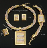 gold fine jewelry set party jewelry set women necklace big wedding jewelry necklace nigerian african jewelry