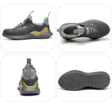 JACKSHIBO Autumn Safety Work Shoes Boots For Men Steel Toe Cap Boots Anti-Smashing Protective Construction Safety Work Sneakers