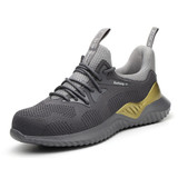 JACKSHIBO Autumn Safety Work Shoes Boots For Men Steel Toe Cap Boots Anti-Smashing Protective Construction Safety Work Sneakers
