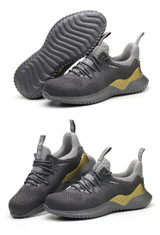 JACKSHIBO Autumn Safety Work Shoes Boots For Men Steel Toe Cap Boots Anti-Smashing Protective Construction Safety Work Sneakers