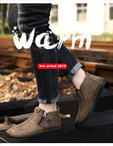 Plus Size Men Winter boots Split Leather Boots Men Snow Boots Super Comfort Winter Shoes Men Ankle Boots Fur Men Shoes Snow