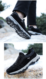 Outdoor Shoes Suede Leather Men Shoes Fur Warm Casual Shoes Men Outdoor Men Sneakers Non-slip Snow Shoes Hot Men Footwear