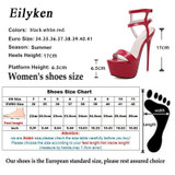Sandals Style Sexy  high heels Open Toe Buckle Nightclub Shoes Black