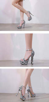 Buckle Strap shoes Gladiatol Sandals Women Pumps Thin Heels Club Sandals