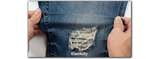 LEIJIJEANS Spring Plus Size Fashion Ripped Hole Bleached Mid Waist Ankle Length Vintage Stretch Loose Harem Women Jeans