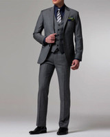 New Arrival Custom made Light Gray Tailcoat Men Suit Set Slim Wedding Suits  Mens gray Groom Tuxedos( jacket+Pants+vest+tie)