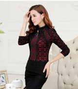 2018 Autumn Winter Fashion Lace Blouse Long Sleeve Slim Floral Lace Shirt Womens Tops and blouses Elegant Plus Size Tops 801G 25 2018 Autumn Winter Fashion Lace Blouse Long Sleeve Slim Floral Lace Shirt Womens Tops and blouses Elegant Plus Size Tops 801G 25