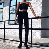 Faux Leather Pencil Pants Casual Elastic Women High Waist Trousers 2019 Autumn Slim Skinny Lady Harem Pants