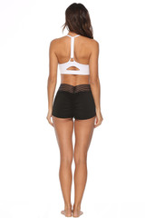 CHRLEISURE High Waist Women Shorts Booty Summer Sexy Shorts Hot Black Mini Lace Vintage Skinny Short Women