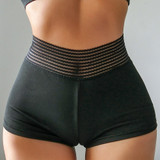 CHRLEISURE High Waist Women Shorts Booty Summer Sexy Shorts Hot Black Mini Lace Vintage Skinny Short Women