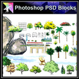 【Photoshop PSD Landscape Blocks】Hand-painted Landscape Blocks