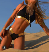 Bikini color blocks Swimwear Women's Bikini Ladies Hot Bronzing Stitching Swimsuit Bikini
