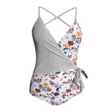 Fashion Women One Piece Swimsuit Beachwear Patchwork Swimwear
