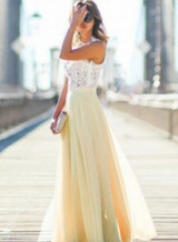Elegant Sleeveless lace Chiffon Evening Party Dress Elegant Sleeveless lace Chiffon Evening Party Dress
