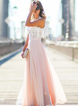 Elegant Sleeveless lace Chiffon Evening Party Dress Elegant Sleeveless lace Chiffon Evening Party Dress