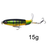 GOBYGO 1PCS Whopper Popper 10cm/14cm Fishing Lure Artificial Bait Hard Plopper Soft Rotating Tail Fishing Tackle Geer Pesca