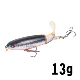 GOBYGO 1PCS Whopper Popper 10cm/14cm Fishing Lure Artificial Bait Hard Plopper Soft Rotating Tail Fishing Tackle Geer Pesca