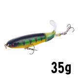 GOBYGO 1PCS Whopper Popper 10cm/14cm Fishing Lure Artificial Bait Hard Plopper Soft Rotating Tail Fishing Tackle Geer Pesca