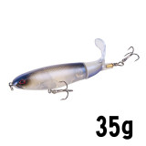 GOBYGO 1PCS Whopper Popper 10cm/14cm Fishing Lure Artificial Bait Hard Plopper Soft Rotating Tail Fishing Tackle Geer Pesca
