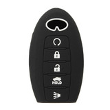 Silicone Protective Rubber 5 Button Car Key Keyless Entry Fob Remote Cover Case Jacket Skin for Infiniti [SKU: INFS5A]