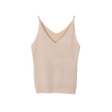 Sexy Women Fashion Knitting Vest Top Sleeveless V-Neck Blouse Casual Slim Tank Tops 2017 Hot Sale
