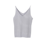 Sexy Women Fashion Knitting Vest Top Sleeveless V-Neck Blouse Casual Slim Tank Tops 2017 Hot Sale