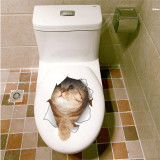 Original Cute Sticker! Funny Kitty! For Toilet, Fridge, Door Etc......
